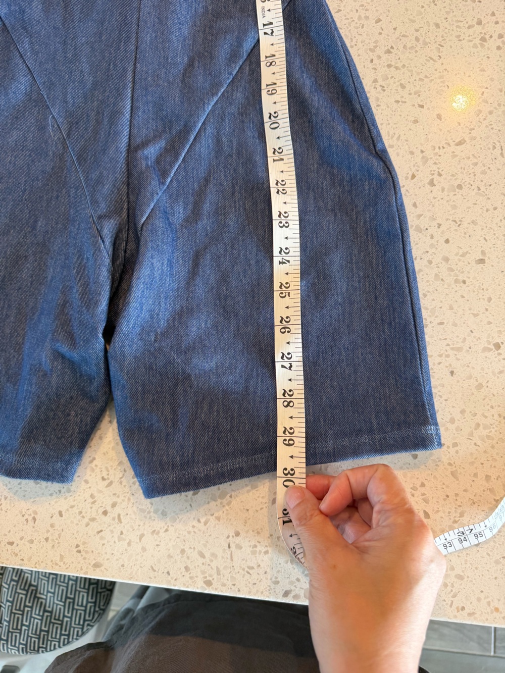 naked wardrobe Blue Denim Look One-Piece Super Stretchy Bodysuit / Romper S - Picture 3 of 6